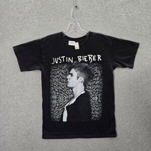 Justin Bieber Women Top Small Black Purpose World Tour 2016 Concert Tee‎